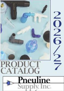 Cover of a 2007 product catalog for Preline Supply, Inc., showing assorted medical tubing connectors on a blue background with blue borders and the word 'PRODUCT CATALOG' text nearby.